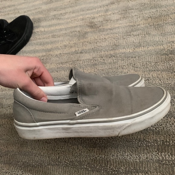 Grey Vans Slip Ons - Picture 1 of 6